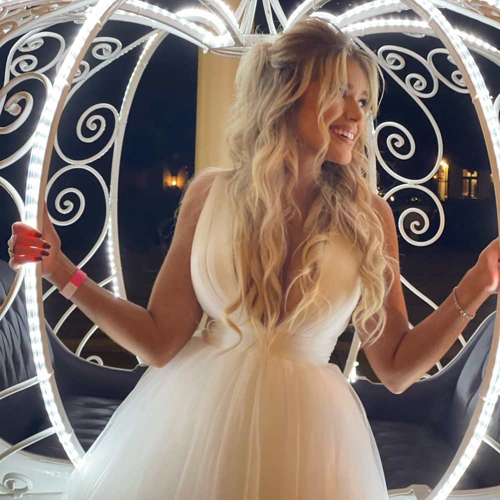 White Jovani Ball Gown
